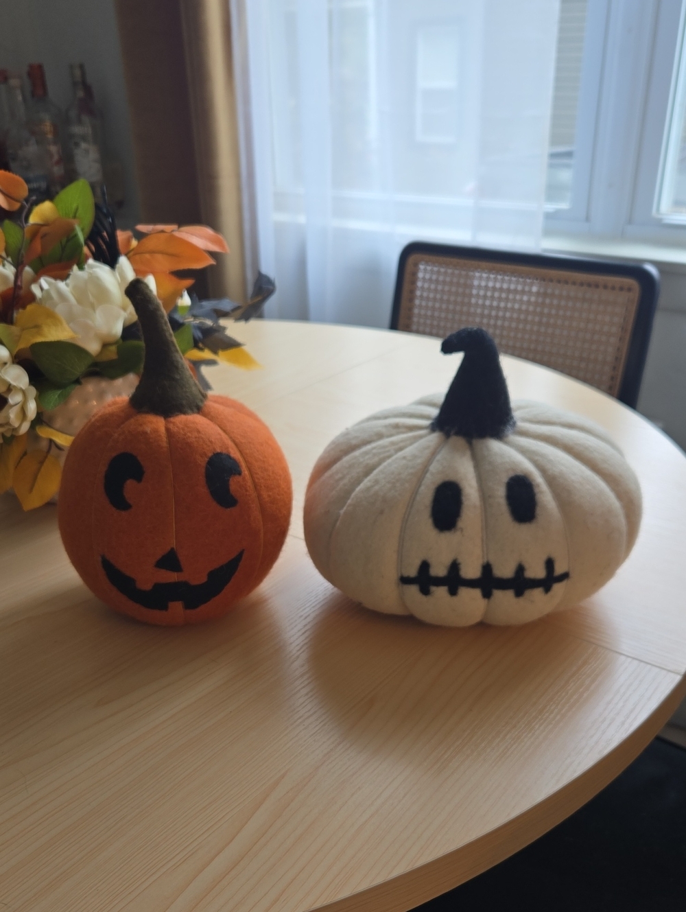 Set Of Fabric Pumkins